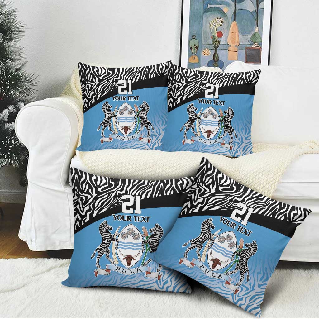 Botswana Cricket Custom Pillow Cover Baggy Blues African Zebra Skins Pattern