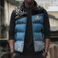 Botswana Cricket Custom Sleeveless Puffer Jacket Baggy Blues African Zebra Skins Pattern