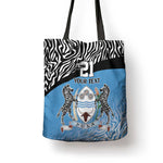 Botswana Cricket Custom Tote Bag Baggy Blues African Zebra Skins Pattern
