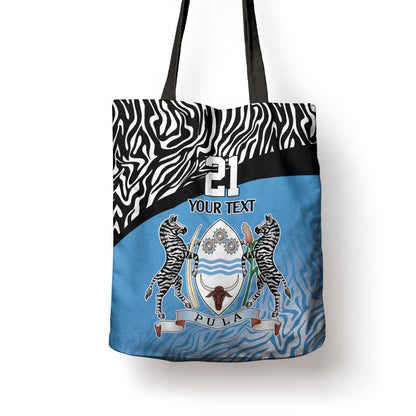 Botswana Cricket Custom Tote Bag Baggy Blues African Zebra Skins Pattern