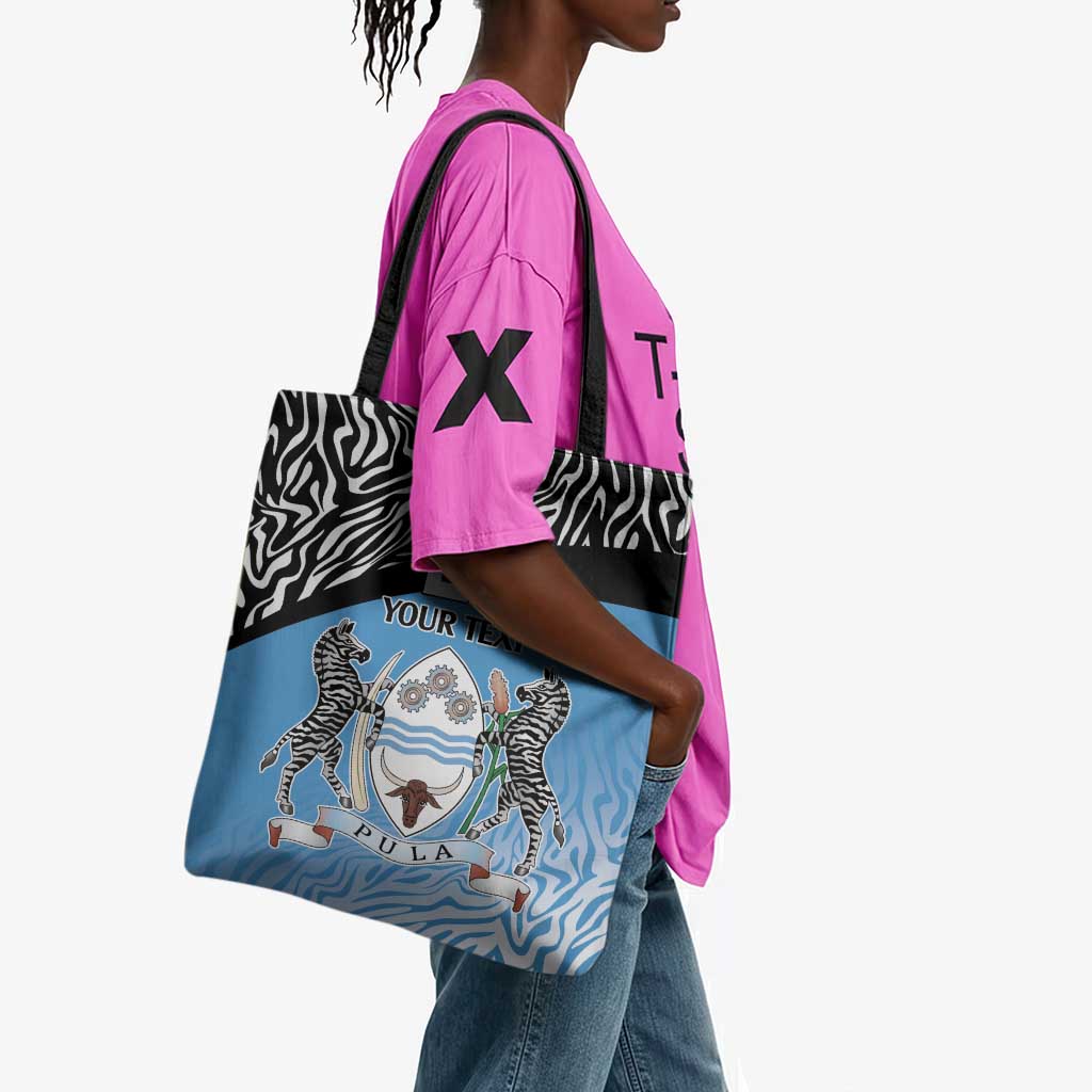 Botswana Cricket Custom Tote Bag Baggy Blues African Zebra Skins Pattern