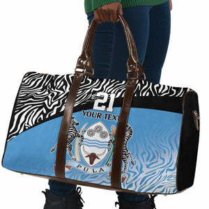 Botswana Cricket Custom Travel Bag Baggy Blues African Zebra Skins Pattern