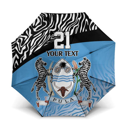 Botswana Cricket Custom Umbrella Baggy Blues African Zebra Skins Pattern
