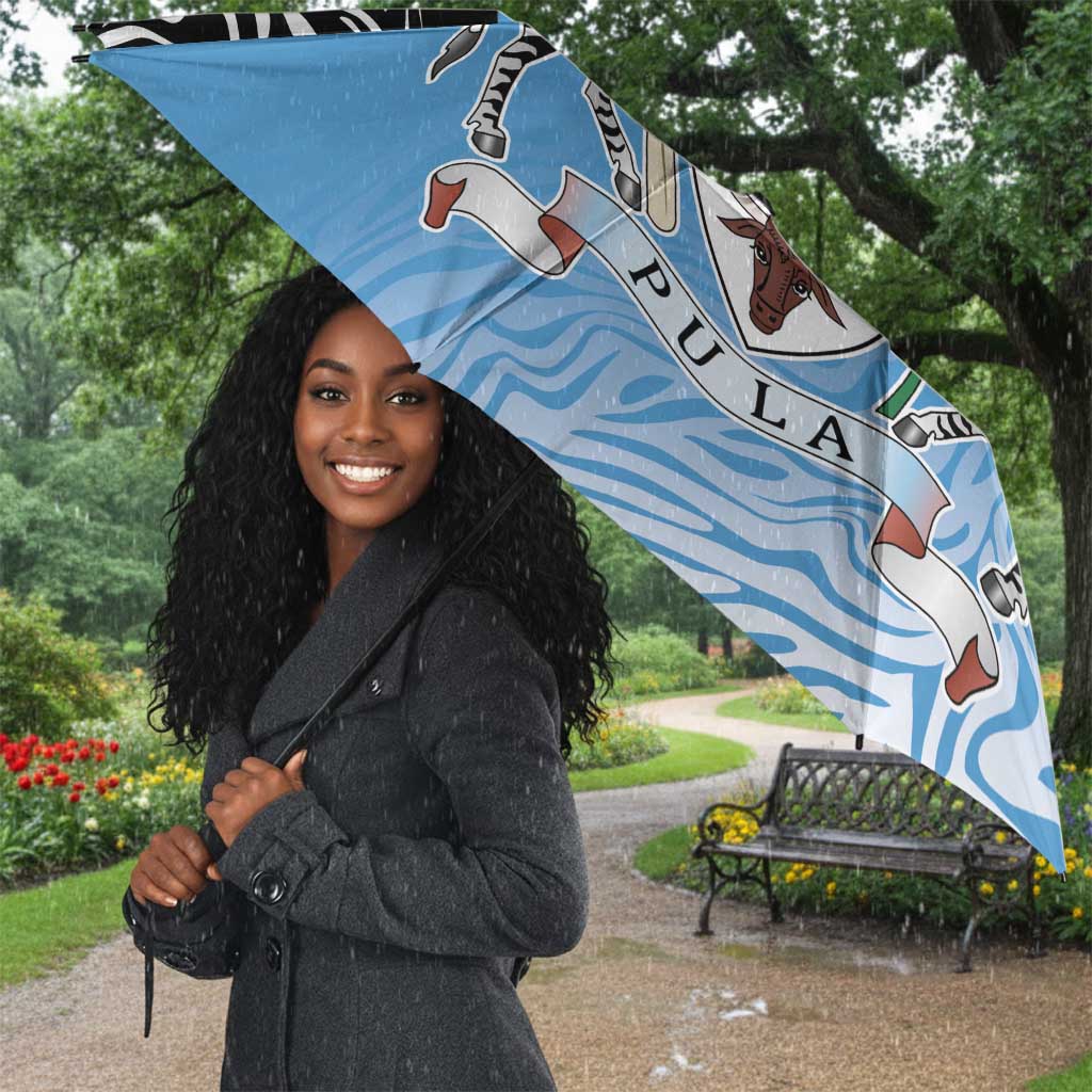 Botswana Cricket Custom Umbrella Baggy Blues African Zebra Skins Pattern