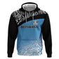 Botswana Cricket Custom Zip Hoodie Baggy Blues African Zebra Skins Pattern - African Pride