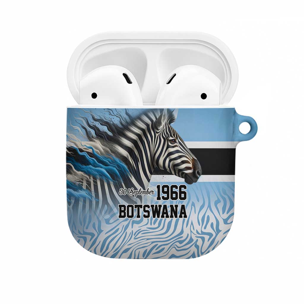 Botswana Independence Day 1966 AirPods Case Tribal African Zebra Skins Pattern
