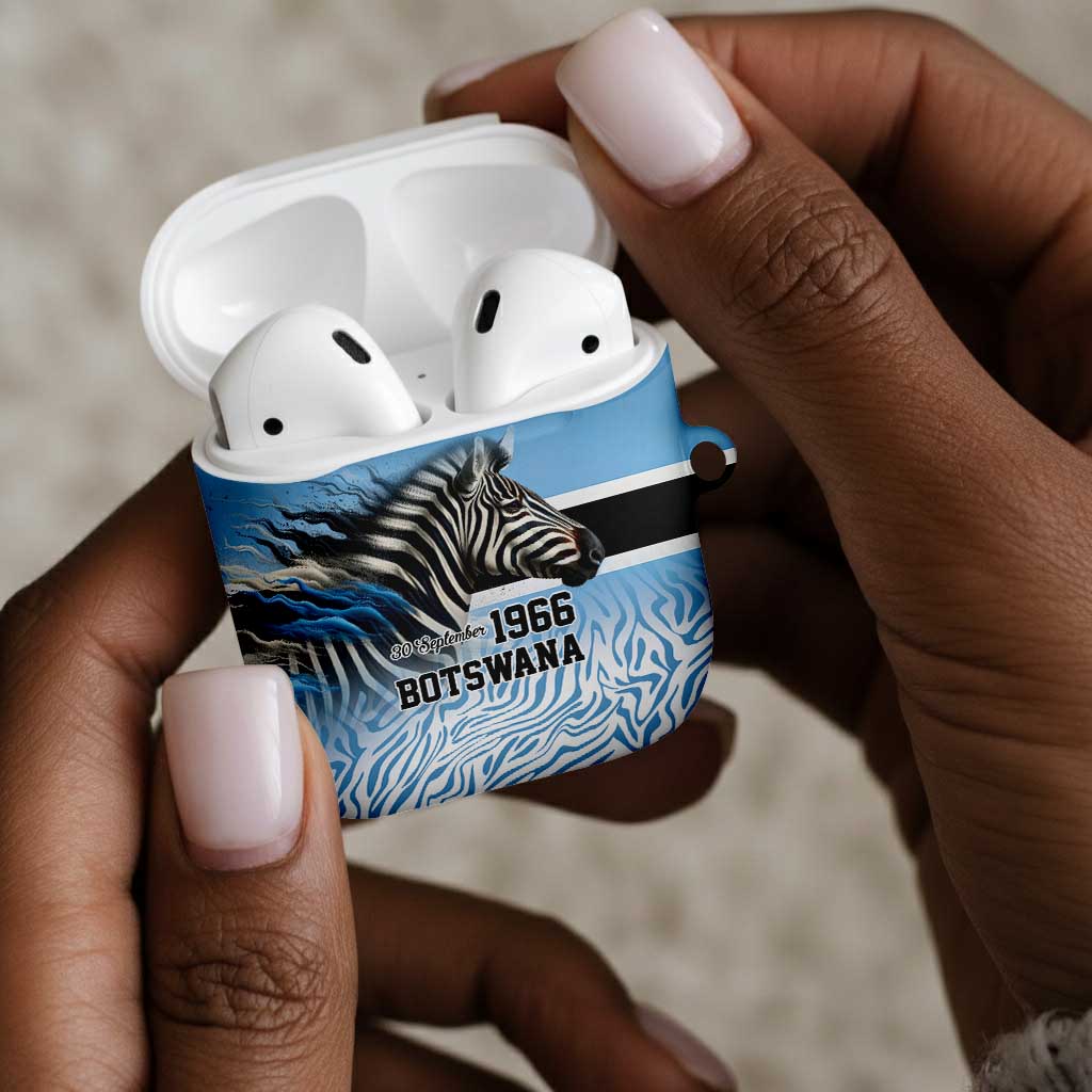 Botswana Independence Day 1966 AirPods Case Tribal African Zebra Skins Pattern