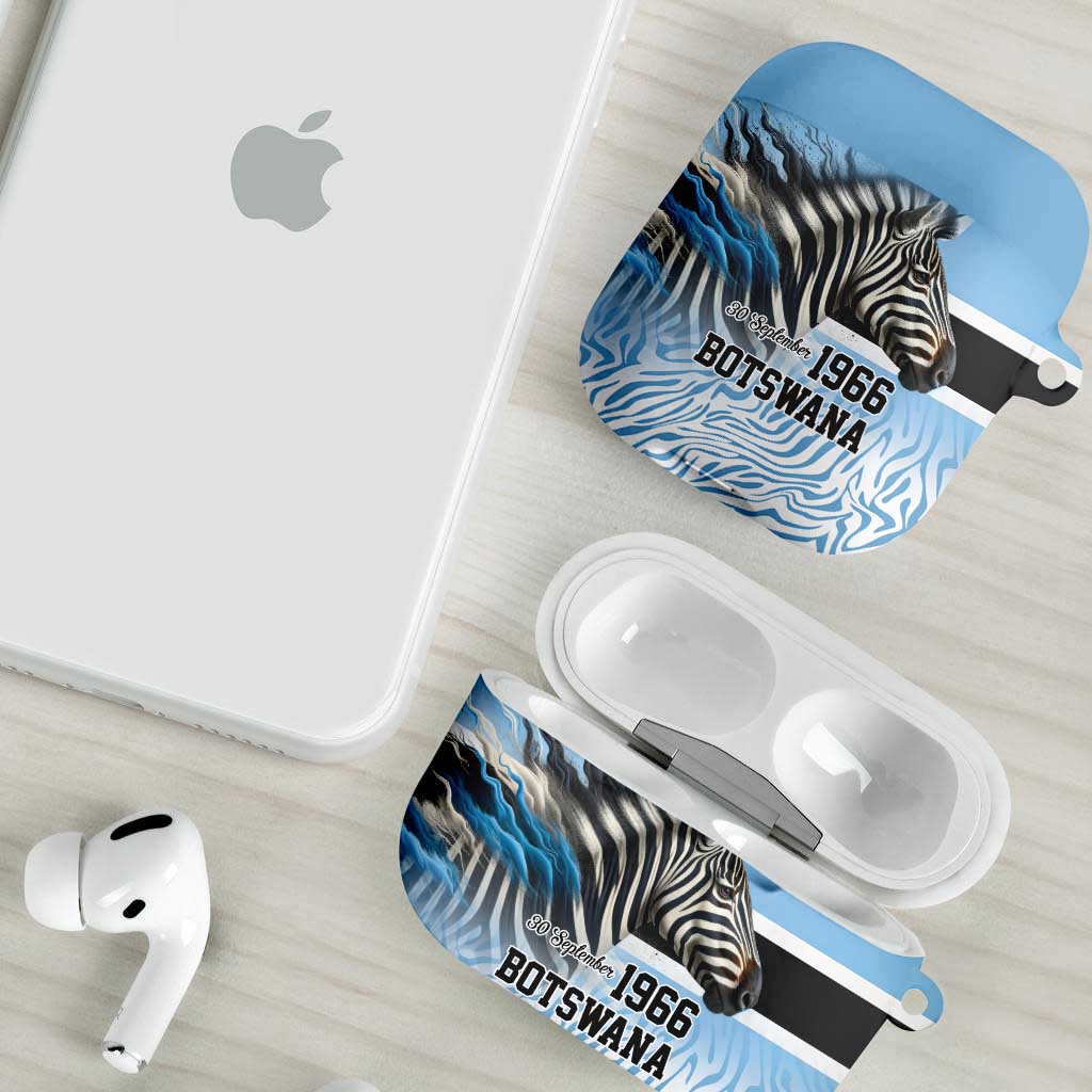 Botswana Independence Day 1966 AirPods Case Tribal African Zebra Skins Pattern