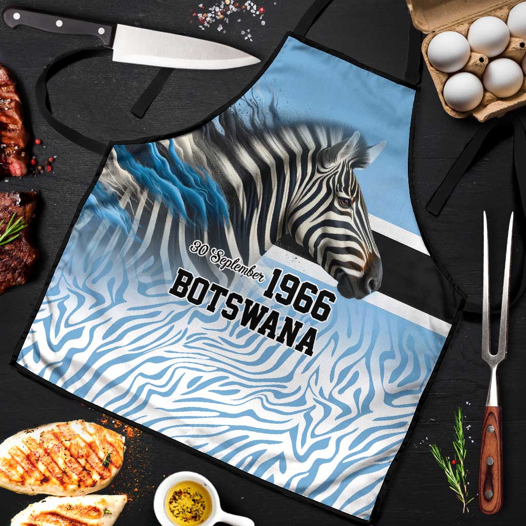 Botswana Independence Day 1966 Apron Tribal African Zebra Skins Pattern