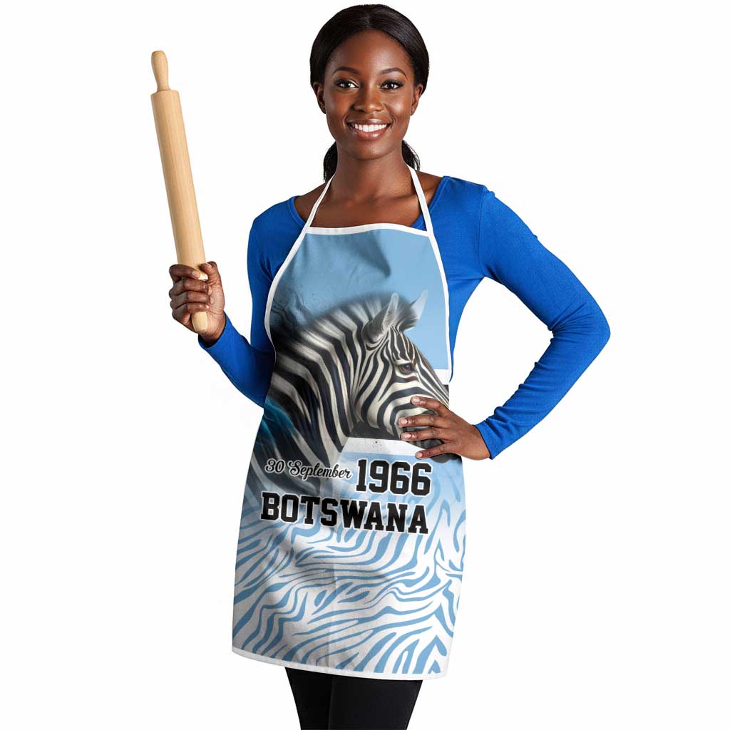 Botswana Independence Day 1966 Apron Tribal African Zebra Skins Pattern