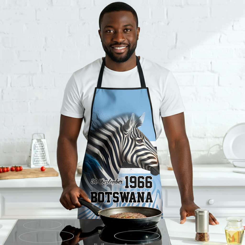 Botswana Independence Day 1966 Apron Tribal African Zebra Skins Pattern