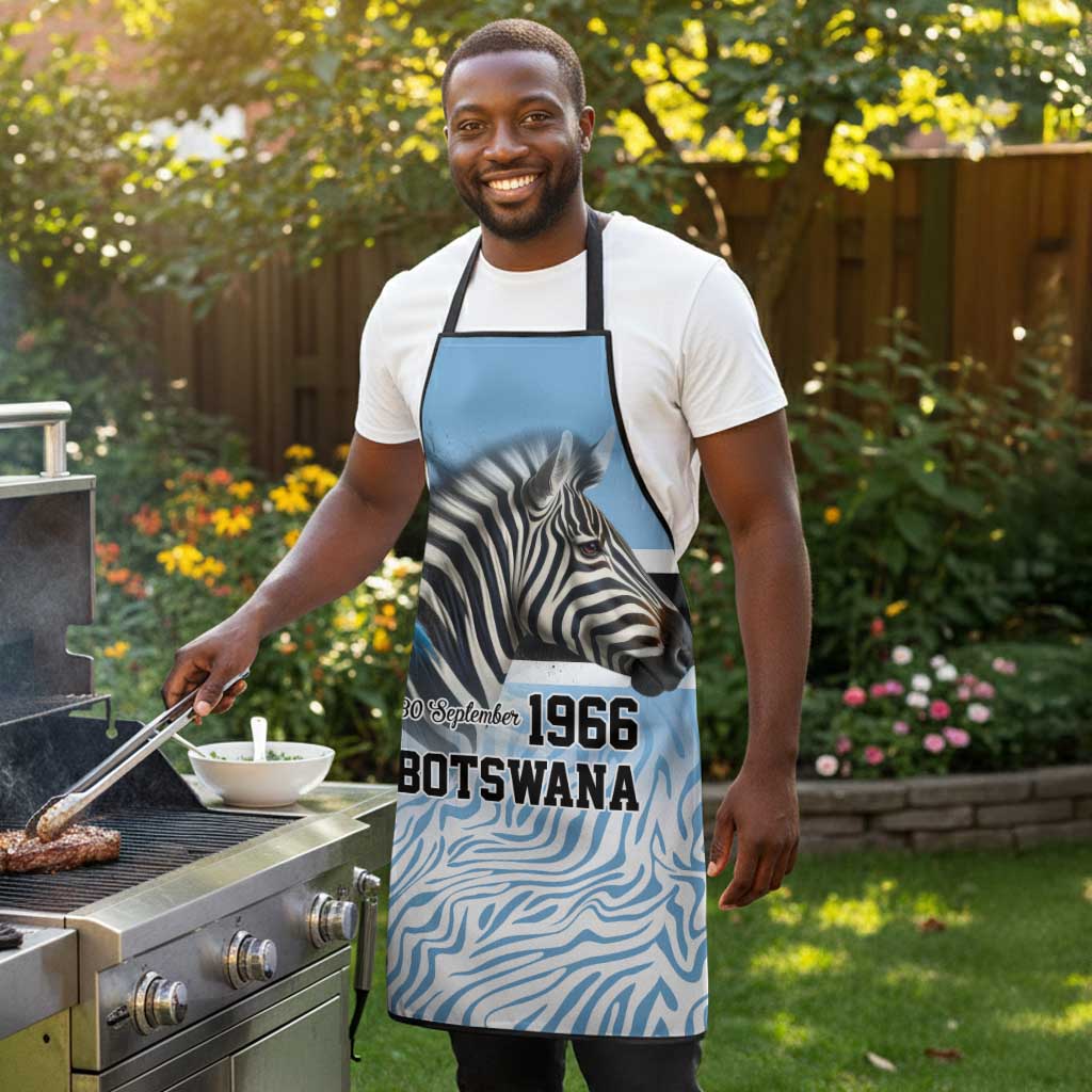 Botswana Independence Day 1966 Apron Tribal African Zebra Skins Pattern
