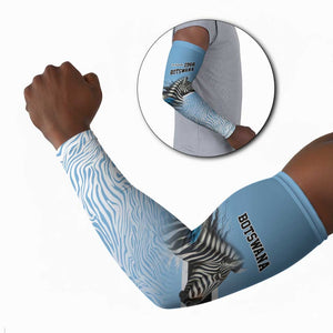Botswana Independence Day 1966 Arm Sleeves Tribal African Zebra Skins Pattern