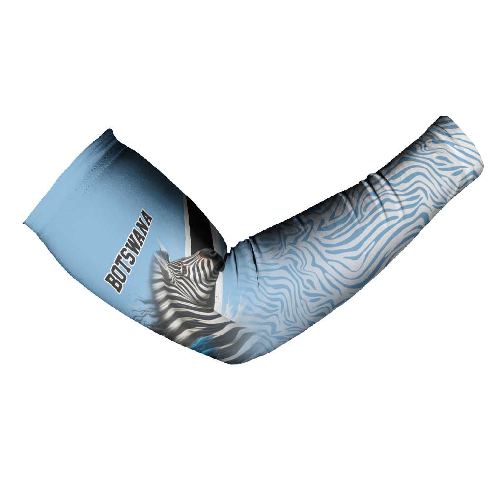 Botswana Independence Day 1966 Arm Sleeves Tribal African Zebra Skins Pattern