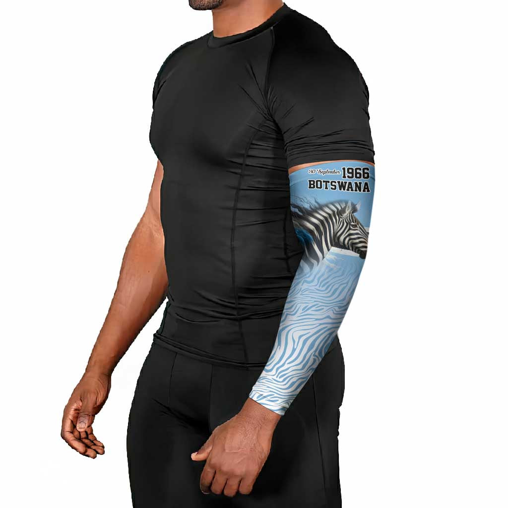 Botswana Independence Day 1966 Arm Sleeves Tribal African Zebra Skins Pattern