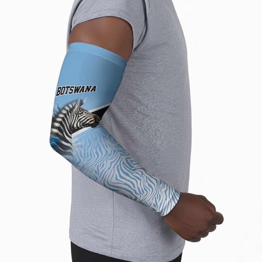 Botswana Independence Day 1966 Arm Sleeves Tribal African Zebra Skins Pattern