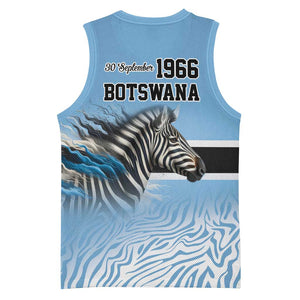 Botswana Independence Day 1966 Basketball Jersey Tribal African Zebra Skins Pattern LT9