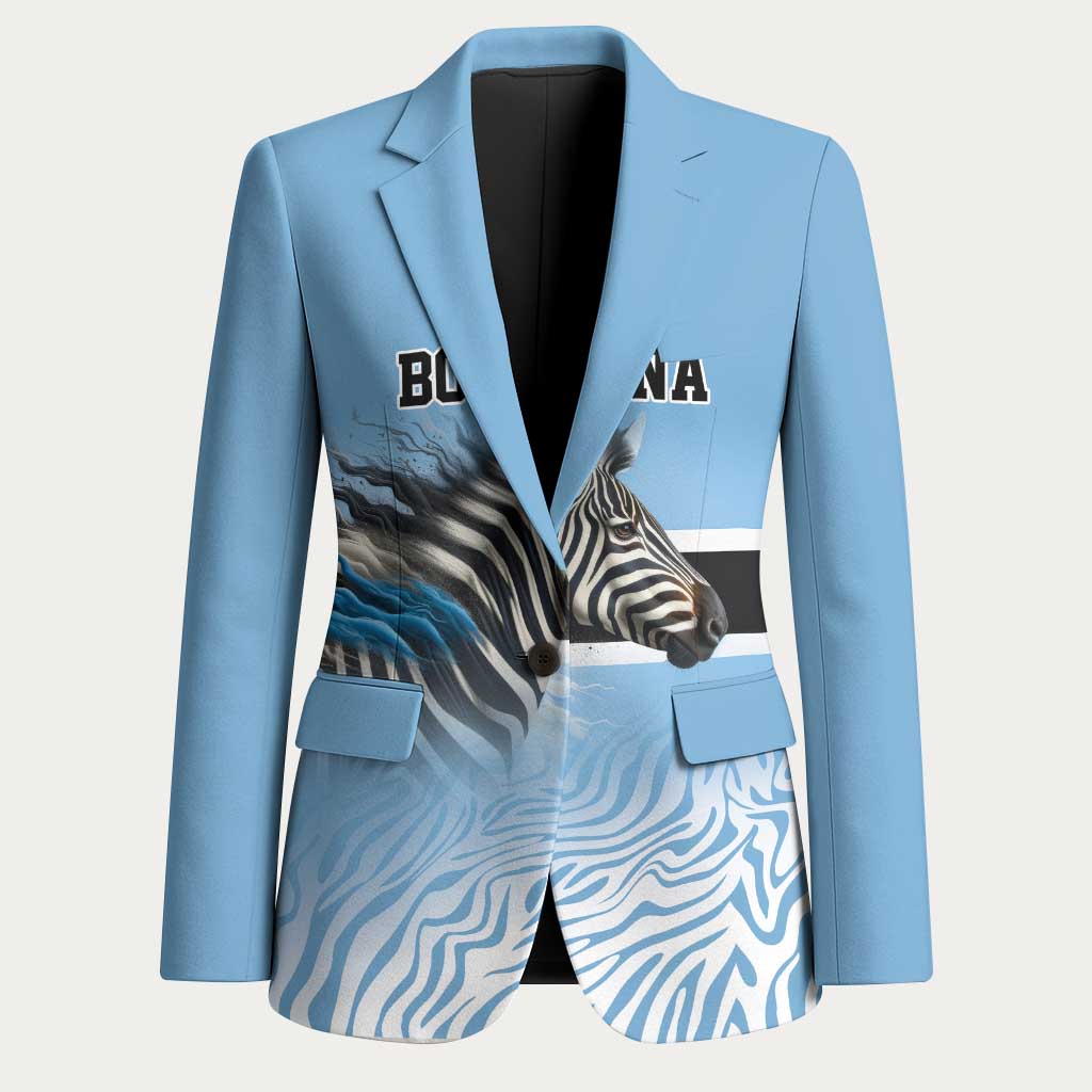 Botswana Independence Day 1966 Blazer Tribal African Zebra Skins Pattern