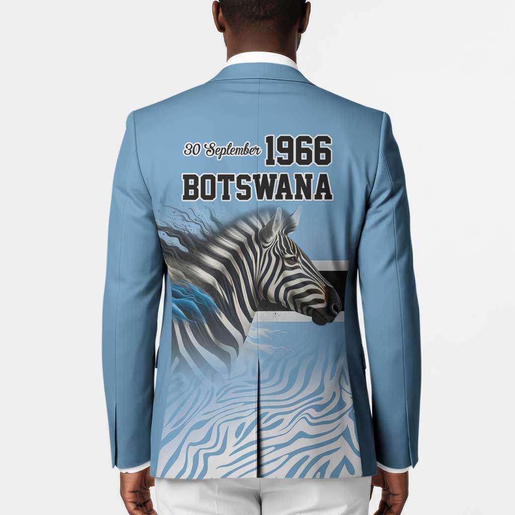 Botswana Independence Day 1966 Blazer Tribal African Zebra Skins Pattern