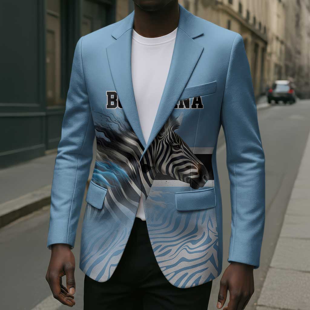 Botswana Independence Day 1966 Blazer Tribal African Zebra Skins Pattern
