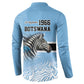 Botswana Independence Day 1966 Button Sweatshirt Tribal African Zebra Skins Pattern