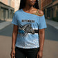 Botswana Independence Day 1966 Cross Shoulder Shirt Tribal African Zebra Skins Pattern