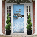 Botswana Independence Day 1966 Door Cover Tribal African Zebra Skins Pattern