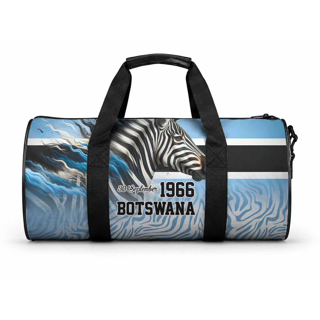 Botswana Independence Day 1966 Duffle Bag Tribal African Zebra Skins Pattern