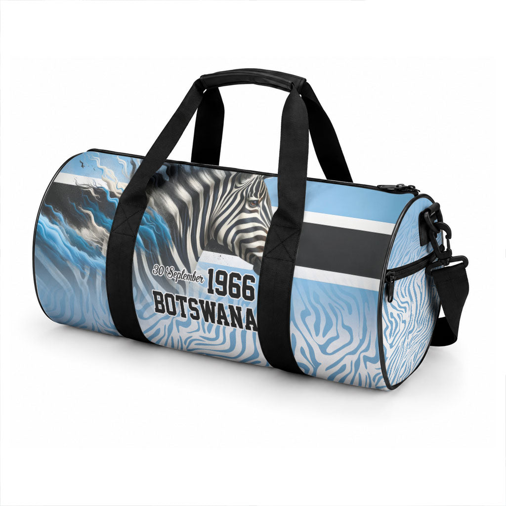 Botswana Independence Day 1966 Duffle Bag Tribal African Zebra Skins Pattern