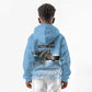 Botswana Independence Day 1966 Kid Hoodie Tribal African Zebra Skins Pattern - African Pride