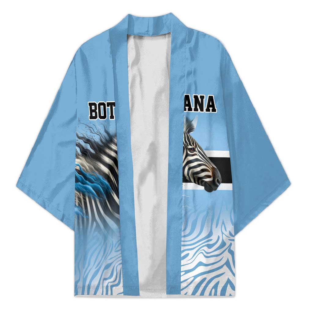 Botswana Independence Day 1966 Kimono Tribal African Zebra Skins Pattern