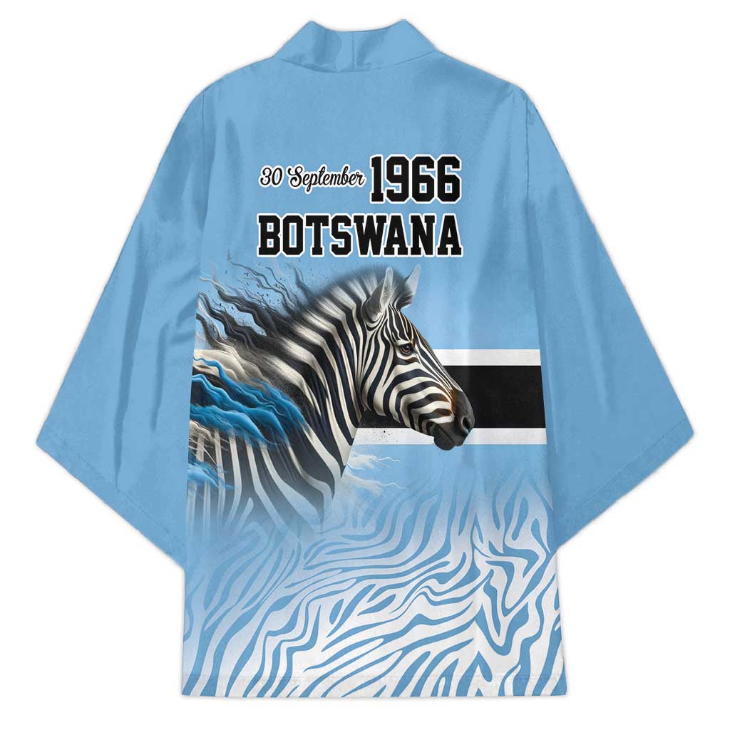 Botswana Independence Day 1966 Kimono Tribal African Zebra Skins Pattern