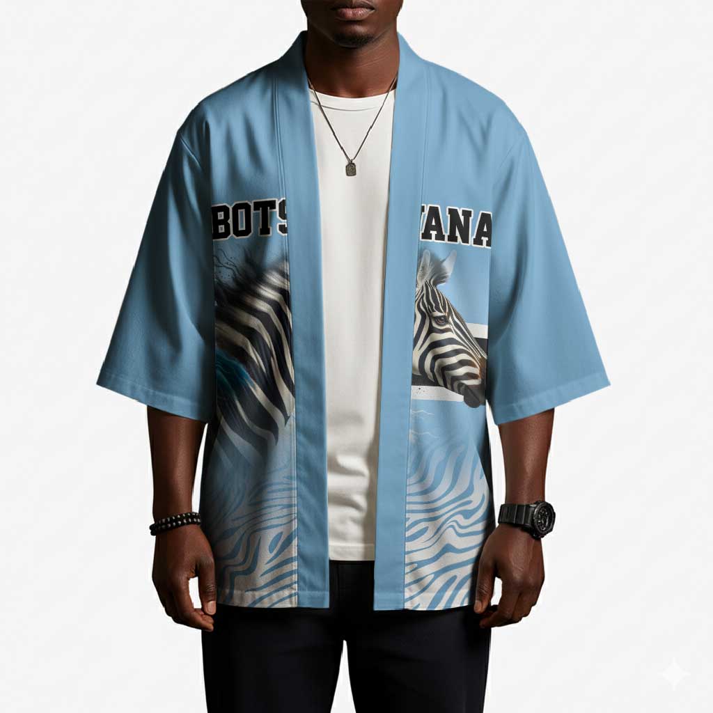 Botswana Independence Day 1966 Kimono Tribal African Zebra Skins Pattern