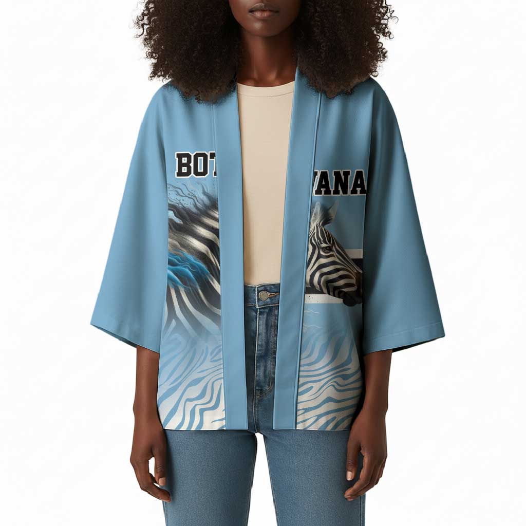 Botswana Independence Day 1966 Kimono Tribal African Zebra Skins Pattern