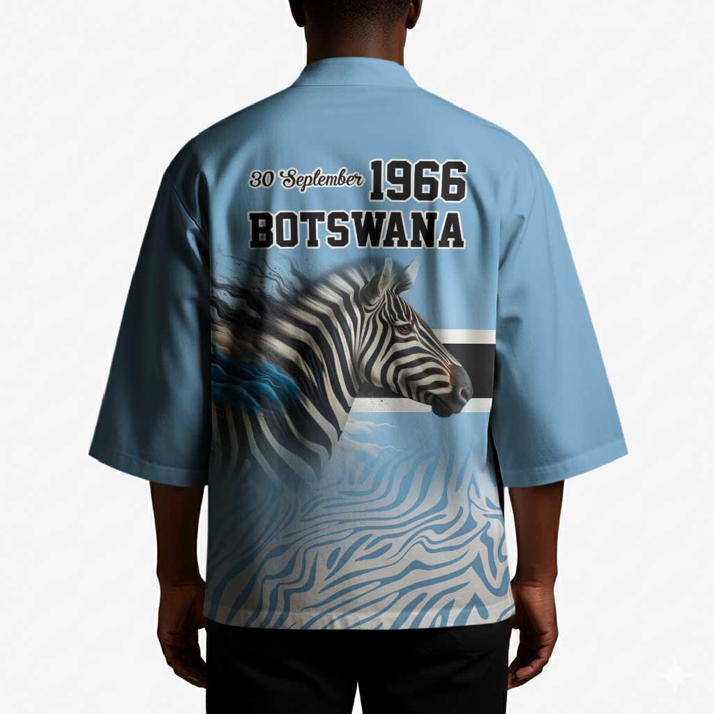 Botswana Independence Day 1966 Kimono Tribal African Zebra Skins Pattern