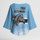 Botswana Independence Day 1966 Kimono Sleeve Blouse Tribal African Zebra Skins Pattern
