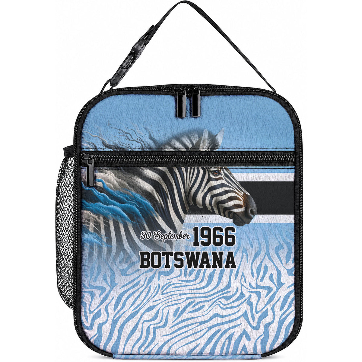 Botswana Independence Day 1966 Lunch Bag Tribal African Zebra Skins Pattern