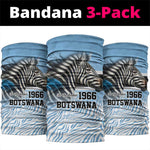 Botswana Independence Day 1966 Neck Gaiter Tribal African Zebra Skins Pattern LT9