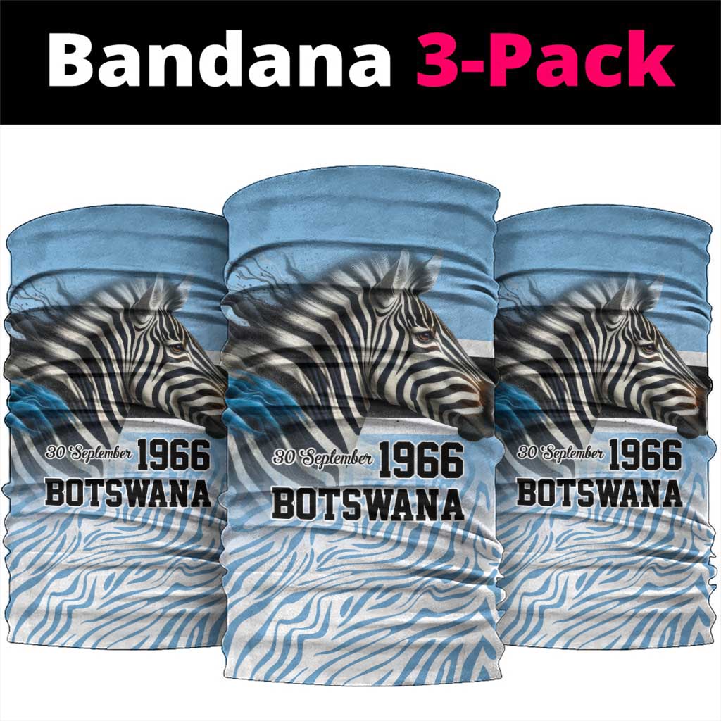 Botswana Independence Day 1966 Neck Gaiter Tribal African Zebra Skins Pattern LT9