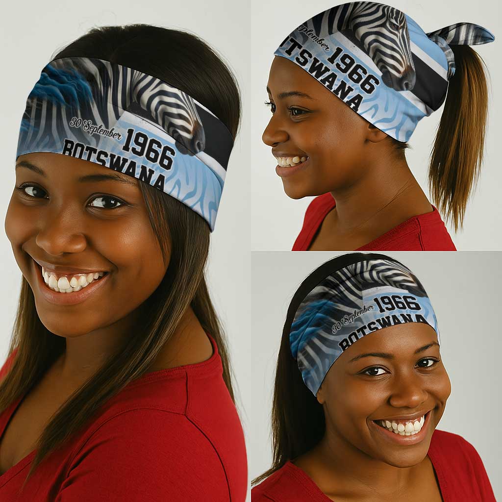 Botswana Independence Day 1966 Neck Gaiter Tribal African Zebra Skins Pattern LT9