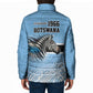 Botswana Independence Day 1966 Padded Jacket Tribal African Zebra Skins Pattern