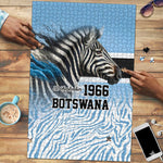 Botswana Independence Day 1966 Puzzle Tribal African Zebra Skins Pattern