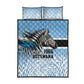 Botswana Independence Day 1966 Quilt Bed Set Tribal African Zebra Skins Pattern - African Pride