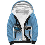 Botswana Independence Day 1966 Sherpa Hoodie Tribal African Zebra Skins Pattern - African Pride