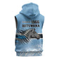 Botswana Independence Day 1966 Sleeveless Hoodie Tribal African Zebra Skins Pattern - African Pride