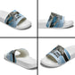 Botswana Independence Day 1966 Slide Sandals Tribal African Zebra Skins Pattern