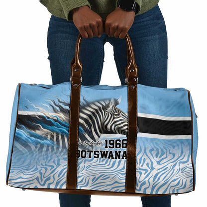 Botswana Independence Day 1966 Travel Bag Tribal African Zebra Skins Pattern