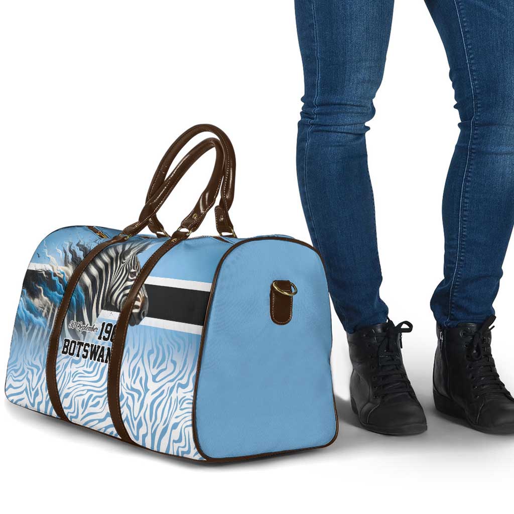 Botswana Independence Day 1966 Travel Bag Tribal African Zebra Skins Pattern
