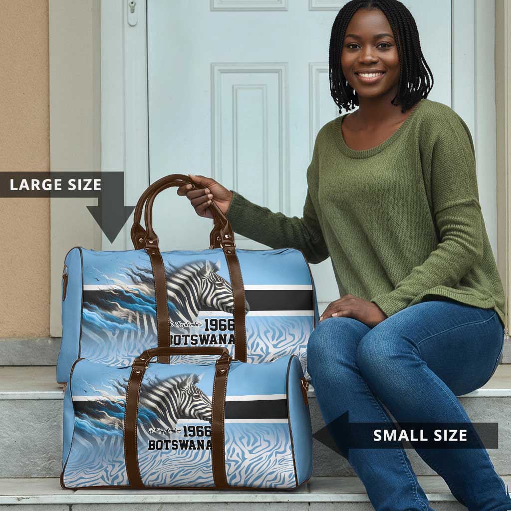 Botswana Independence Day 1966 Travel Bag Tribal African Zebra Skins Pattern