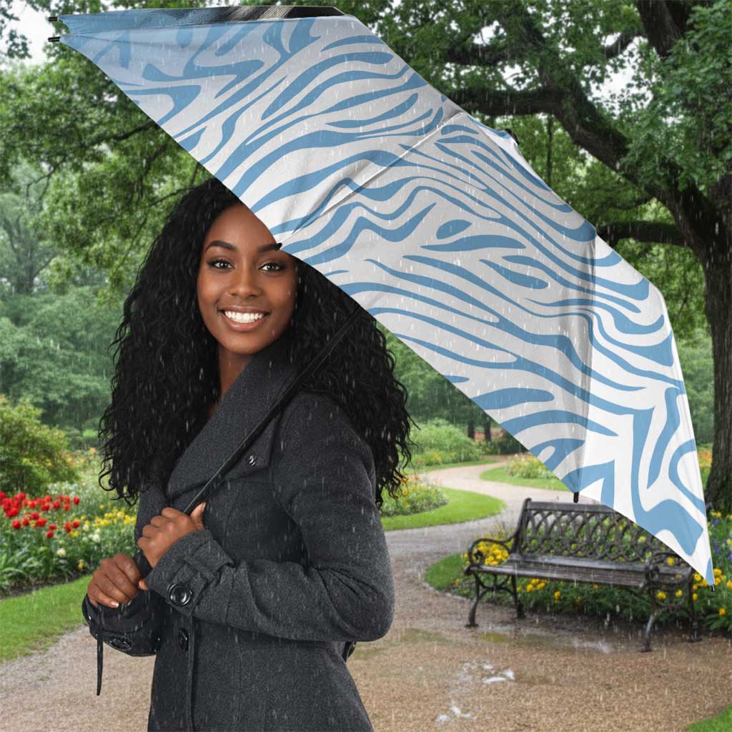 Botswana Independence Day 1966 Umbrella Tribal African Zebra Skins Pattern